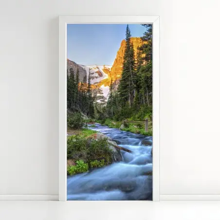 Pegatina para puerta amanecer en Fern Creek, Parque Nacional Rocky Mountain – Pixers®