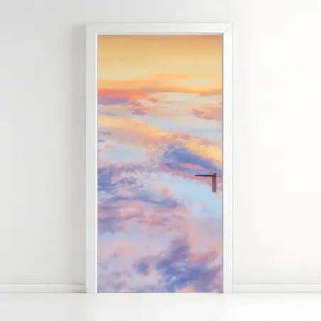 Pegatina para puerta cielo pastel sereno – Pixers®