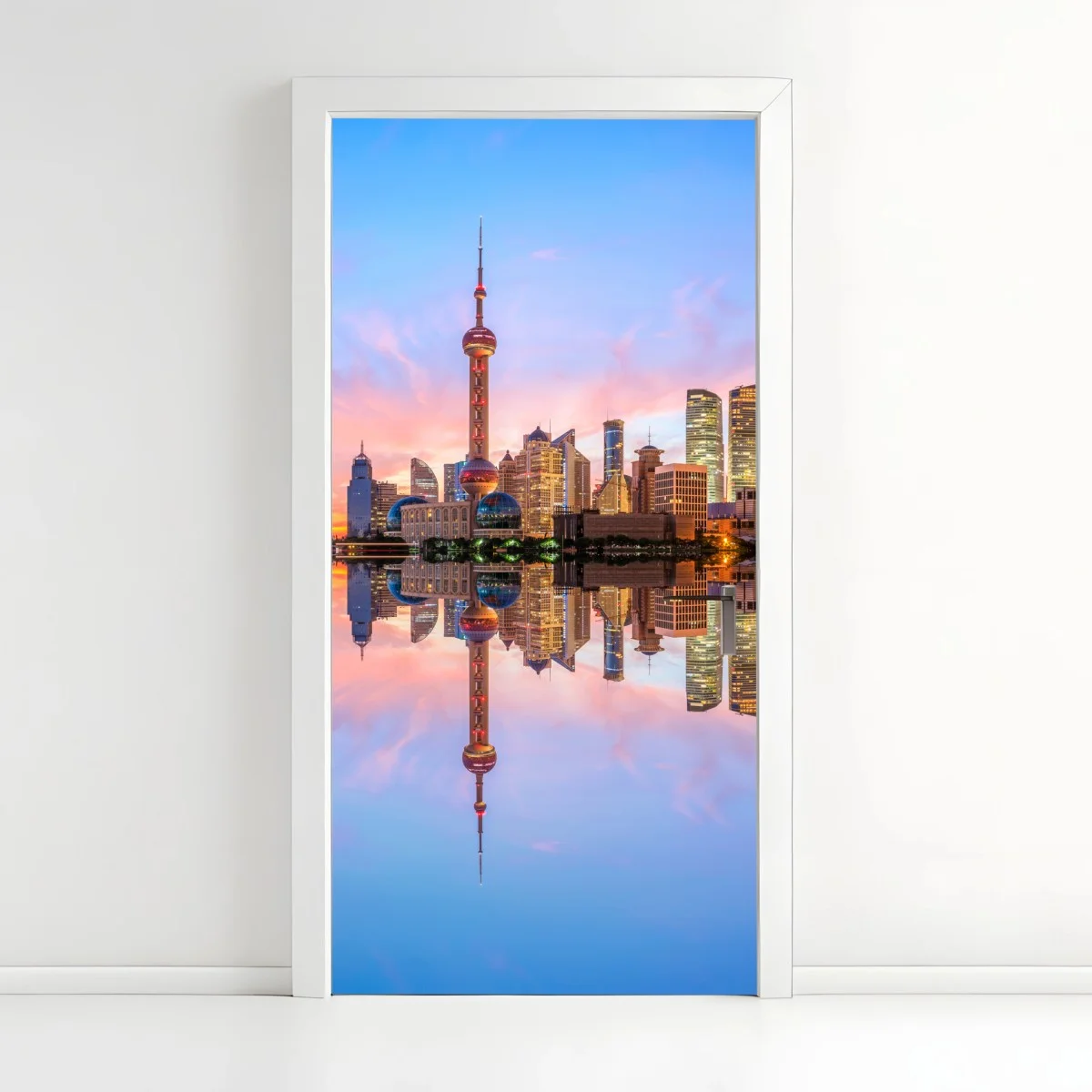 Pegatina para puerta amanecer en Shanghai: horizonte urbano reflejado – Pixers® Pegatina para puerta amanecer en Shanghai: horizonte urbano reflejado – Pixers®