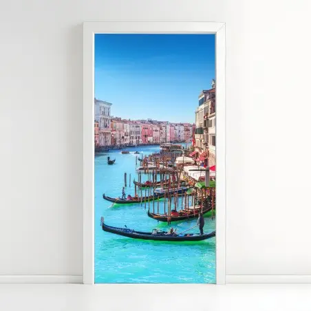 Pegatina para puerta panorama del Gran Canal de Venecia – Pixers®