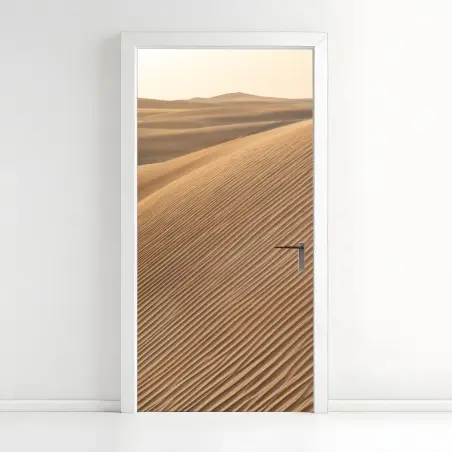 Pegatina para puerta dunas doradas y texturas del desierto – Pixers®