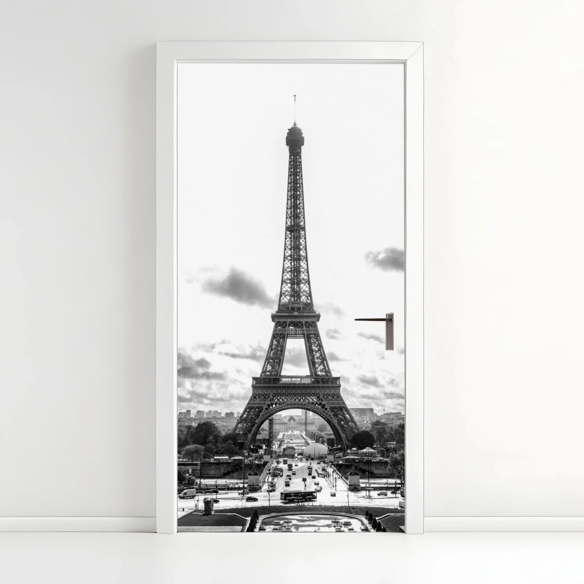 Pegatina para puerta Torre Eiffel en blanco y negro – Pixers® Pegatina para puerta Torre Eiffel en blanco y negro – Pixers®