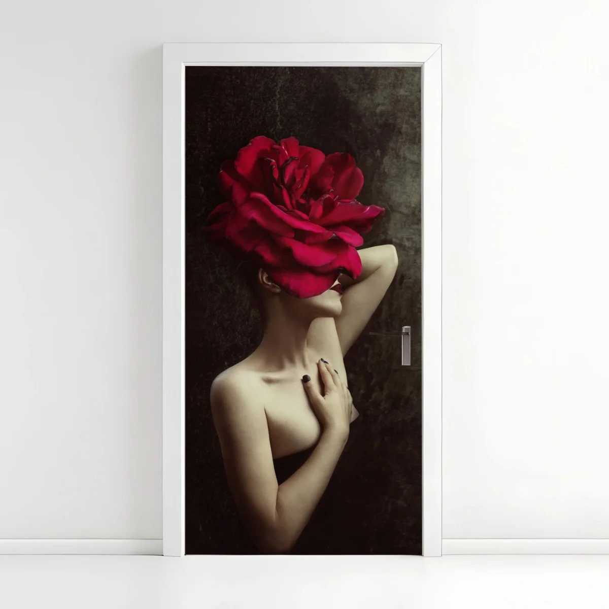 Pegatina para puerta mujer con rosa roja gigante – Pixers® Pegatina para puerta mujer con rosa roja gigante – Pixers®
