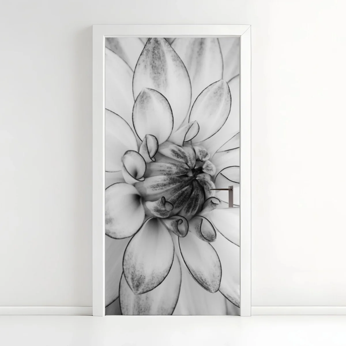 Pegatina para puerta detalle floral en blanco y negro – Pixers® Pegatina para puerta detalle floral en blanco y negro – Pixers®