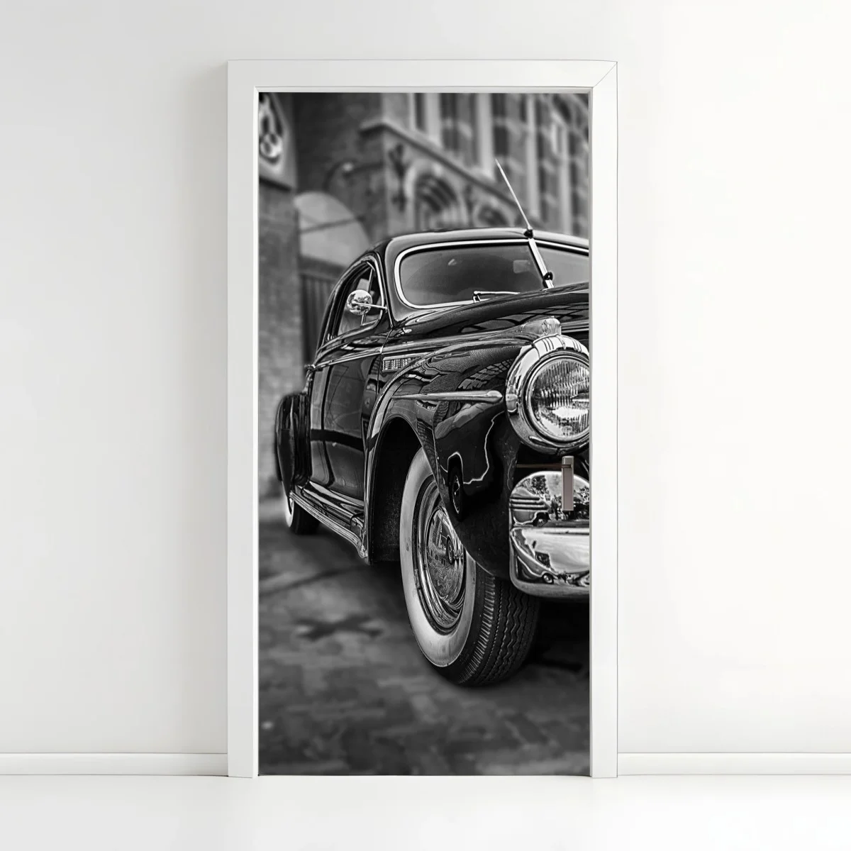 Pegatina para puerta coche clásico en blanco y negro en primer plano – Pixers® Pegatina para puerta coche clásico en blanco y negro en primer plano – Pixers®