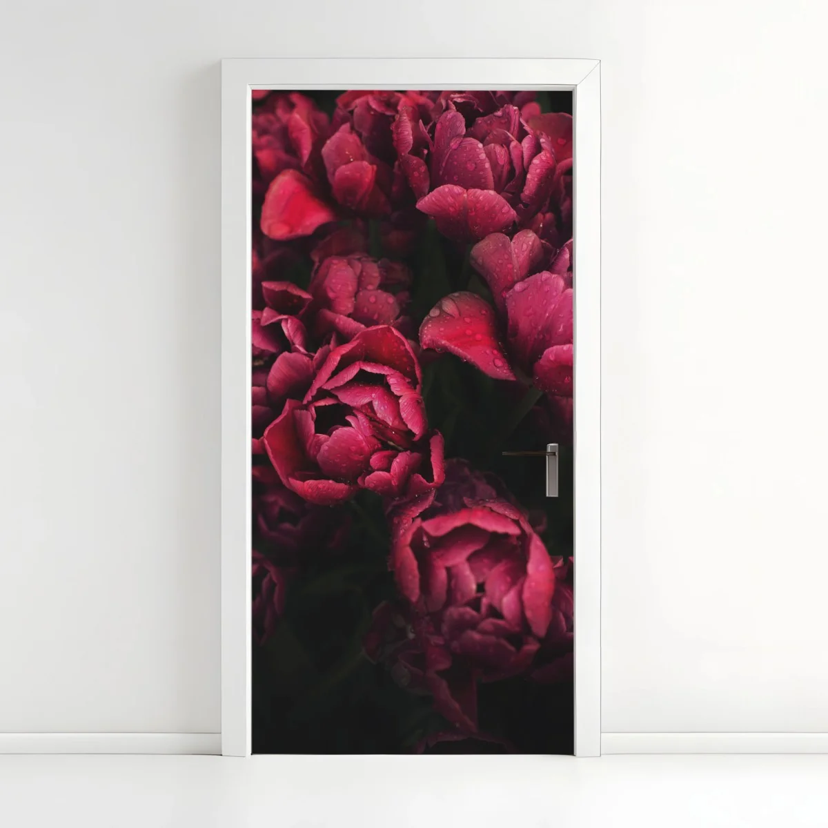 Pegatina para puerta tulipanes rojos con gotas de rocío – Pixers® Pegatina para puerta tulipanes rojos con gotas de rocío – Pixers®