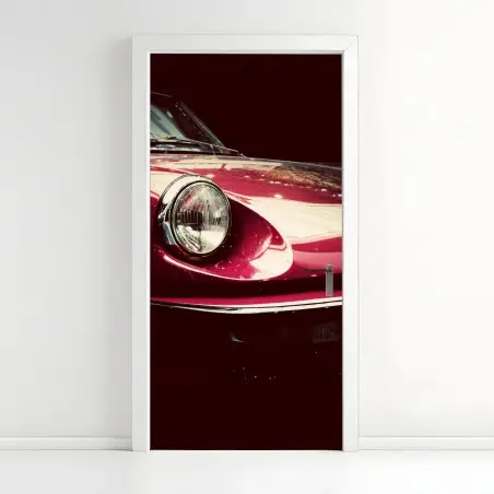 Pegatina para puerta coche clásico rojo en primer plano – Pixers®