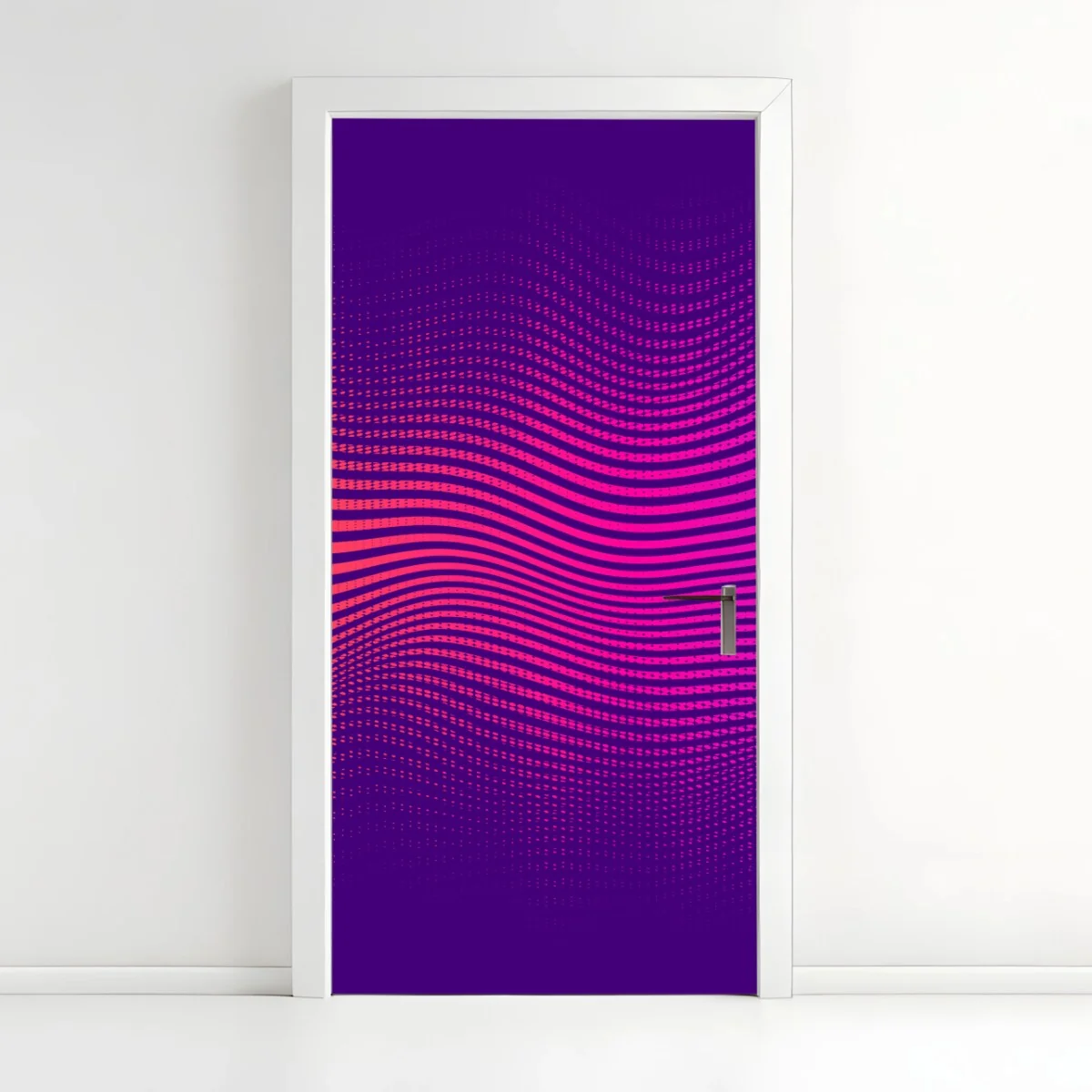 Pegatina para puerta ondas de color vibrante sobre fondo morado – Pixers® Pegatina para puerta ondas de color vibrante sobre fondo morado – Pixers®