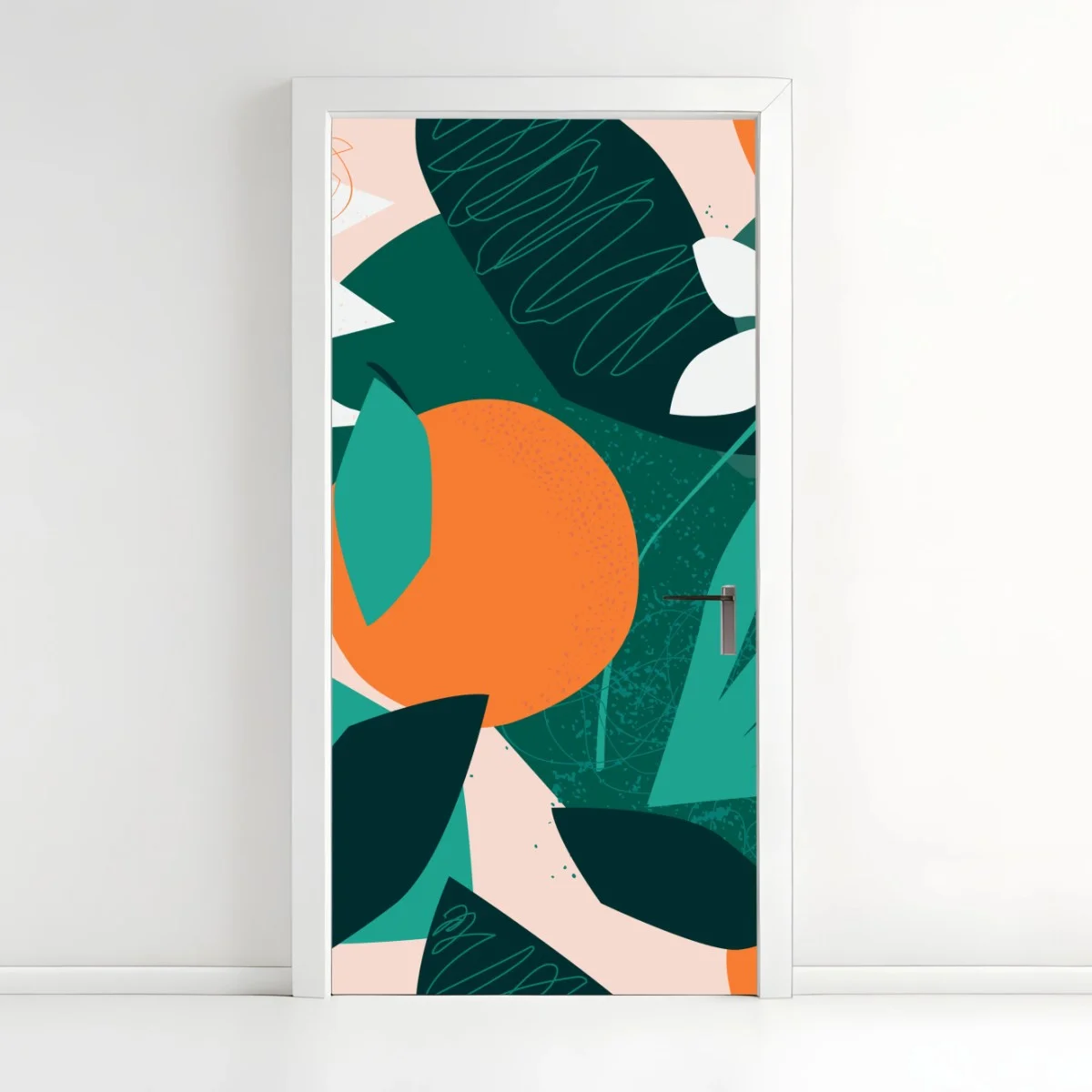 Pegatina para puerta arte mural tropical con naranjas y flores – Pixers® Pegatina para puerta arte mural tropical con naranjas y flores – Pixers®