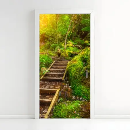 Pegatina para puerta sendero jurásico en la península de Tasman, Tasmania – Pixers®