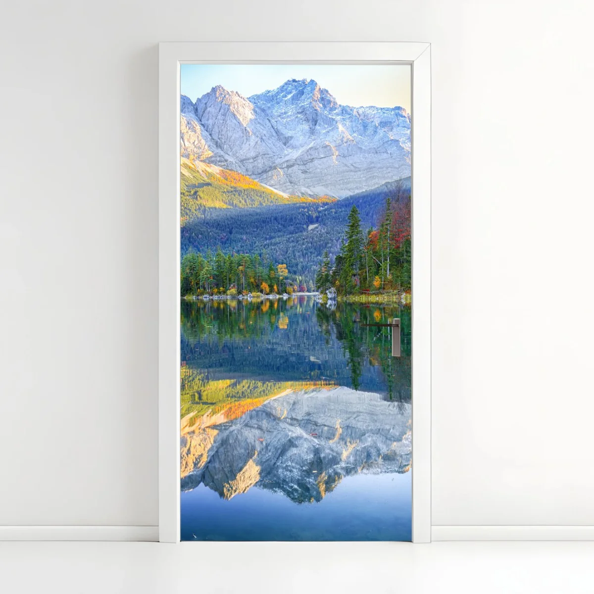 Pegatina para puerta impresionante paisaje otoñal del Eibsee frente al Zugspitze – Pixers® Pegatina para puerta impresionante paisaje otoñal del Eibsee frente al Zugspitze – Pixers®