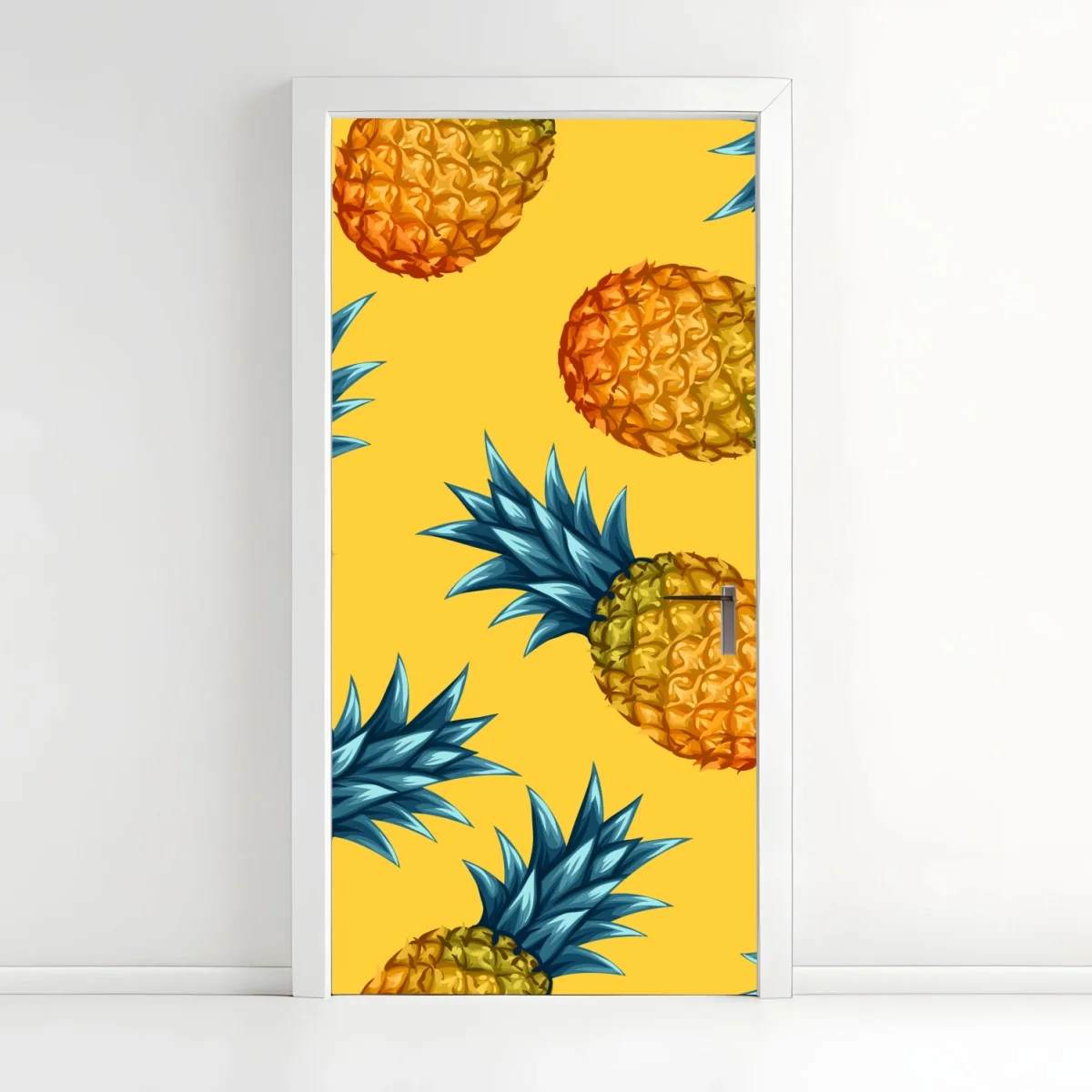 Pegatina para puerta diseño tropical de piñas sobre fondo amarillo – Pixers® Pegatina para puerta diseño tropical de piñas sobre fondo amarillo – Pixers®