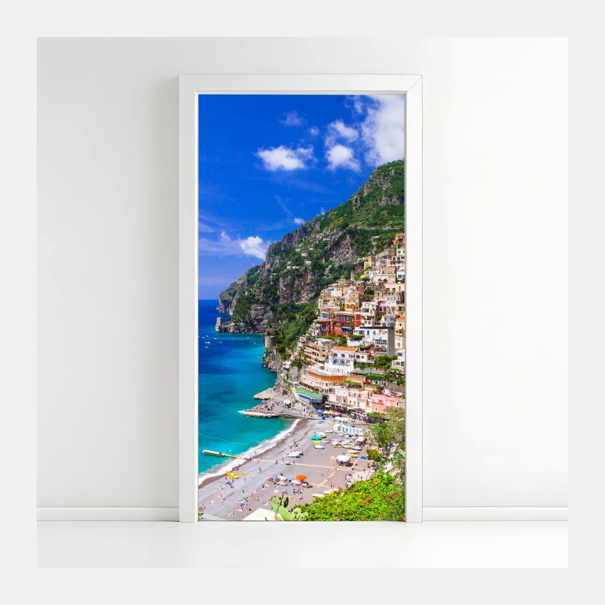 Pegatina para puerta paisaje costero de Positano – Pixers® Pegatina para puerta paisaje costero de Positano – Pixers®