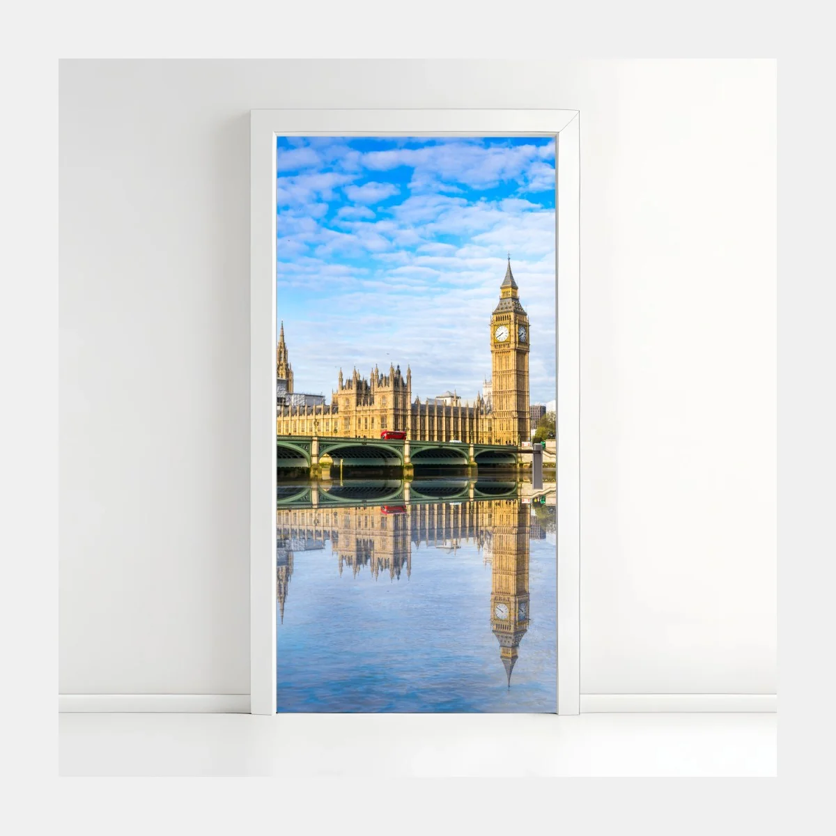 Pegatina para puerta paisaje de Londres con el Big Ben reflejado – Pixers® Pegatina para puerta paisaje de Londres con el Big Ben reflejado – Pixers®