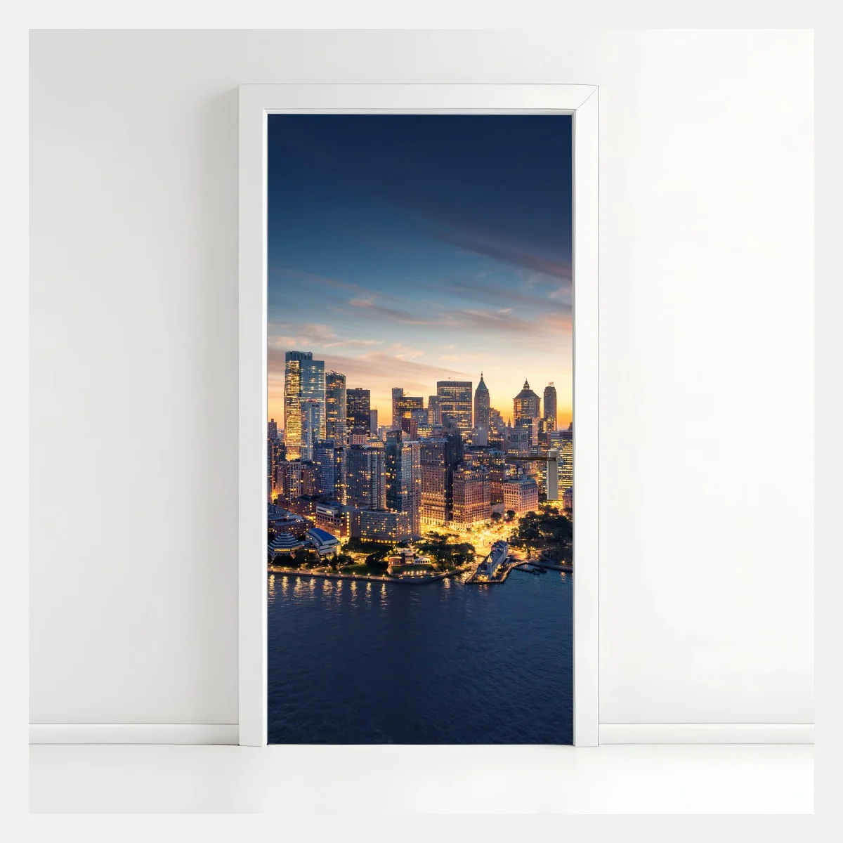 Pegatina para puerta amanecer en Manhattan: panorámica urbana de Nueva York – Pixers® Pegatina para puerta amanecer en Manhattan: panorámica urbana de Nueva York – Pixers®