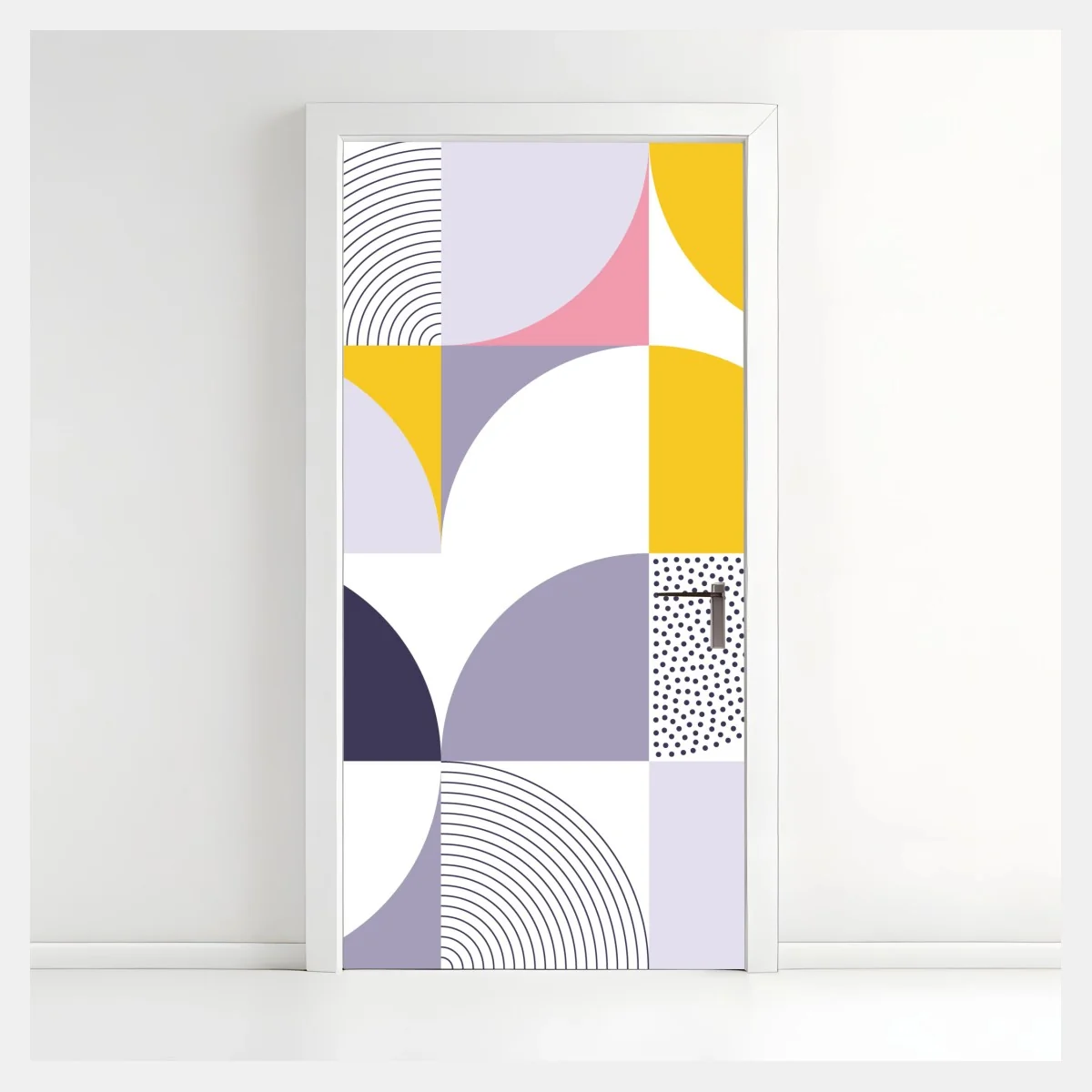 Pegatina para puerta diseño geométrico en tonos pastel y formas curvas – Pixers® Pegatina para puerta diseño geométrico en tonos pastel y formas curvas – Pixers®