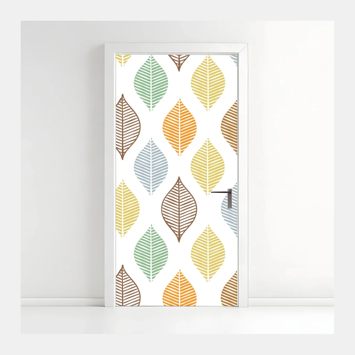 Pegatina para puerta hojas geométricas en tonos pastel – Pixers® Pegatina para puerta hojas geométricas en tonos pastel – Pixers®