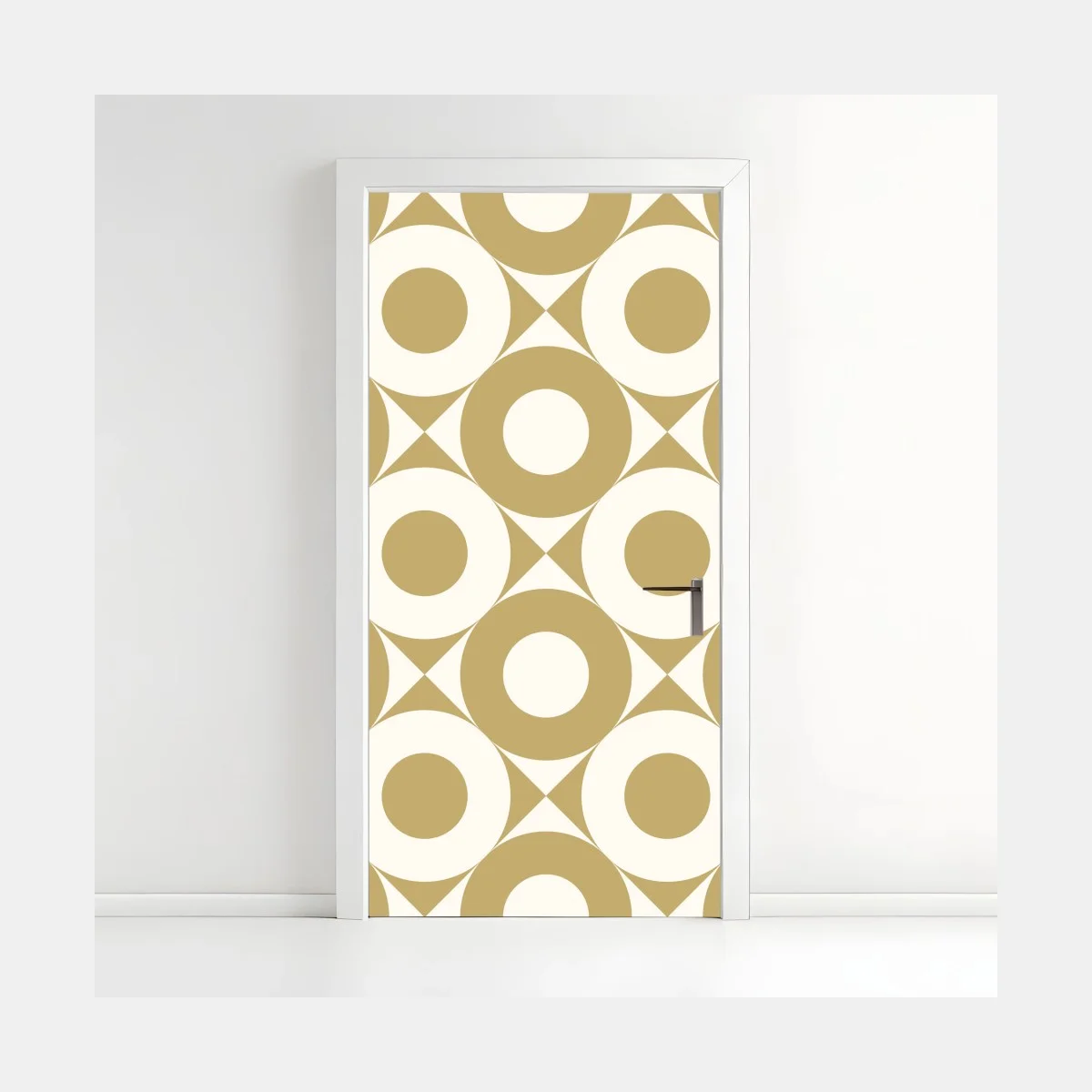 Pegatina para puerta patrón geométrico retro de círculos beige – Pixers® Pegatina para puerta patrón geométrico retro de círculos beige – Pixers®
