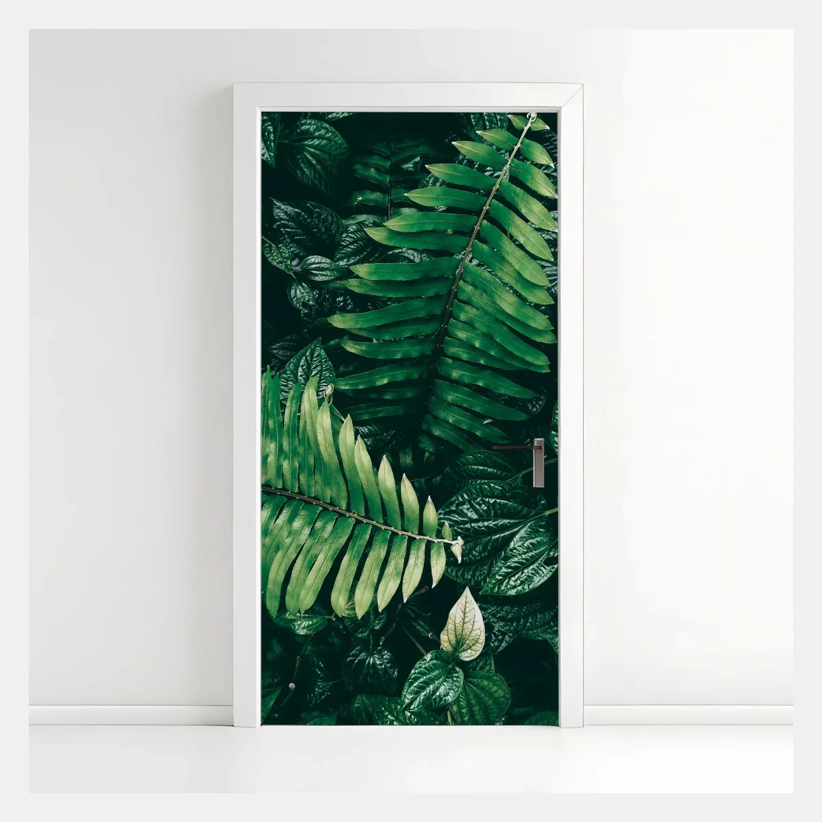 Pegatina para puerta mosaico de hojas tropicales en tonos oscuros – Pixers® Pegatina para puerta mosaico de hojas tropicales en tonos oscuros – Pixers®