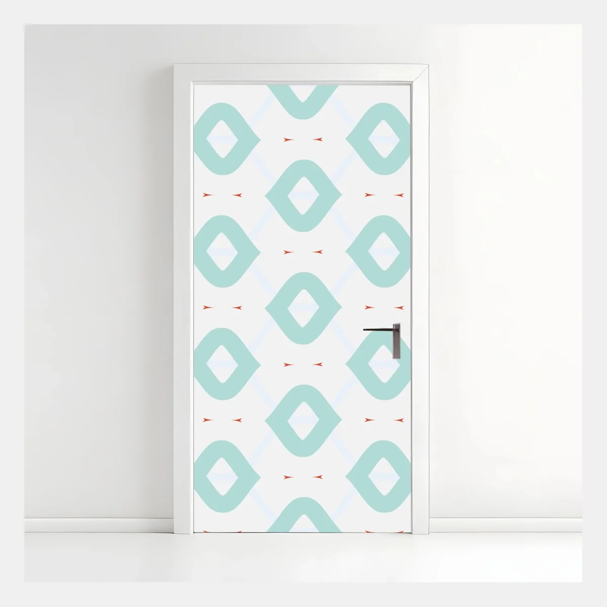 Pegatina para puerta patrón geométrico turquesa minimalista – Pixers® Pegatina para puerta patrón geométrico turquesa minimalista – Pixers®