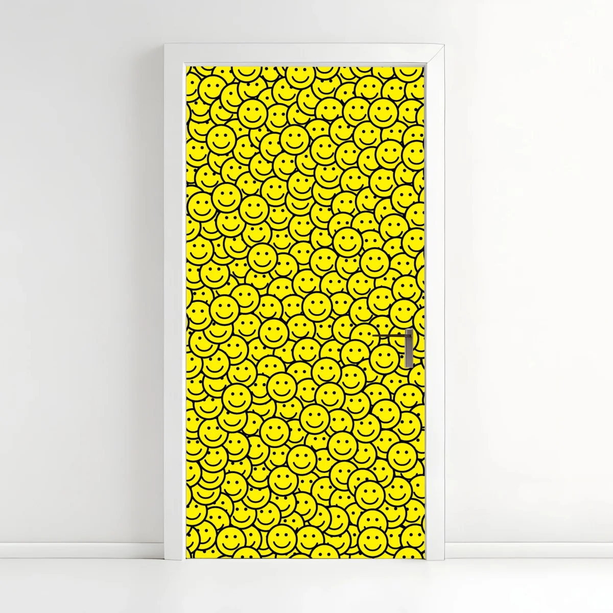 Pegatina para puerta patrón de caras sonrientes en amarillo – Pixers® Pegatina para puerta patrón de caras sonrientes en amarillo – Pixers®