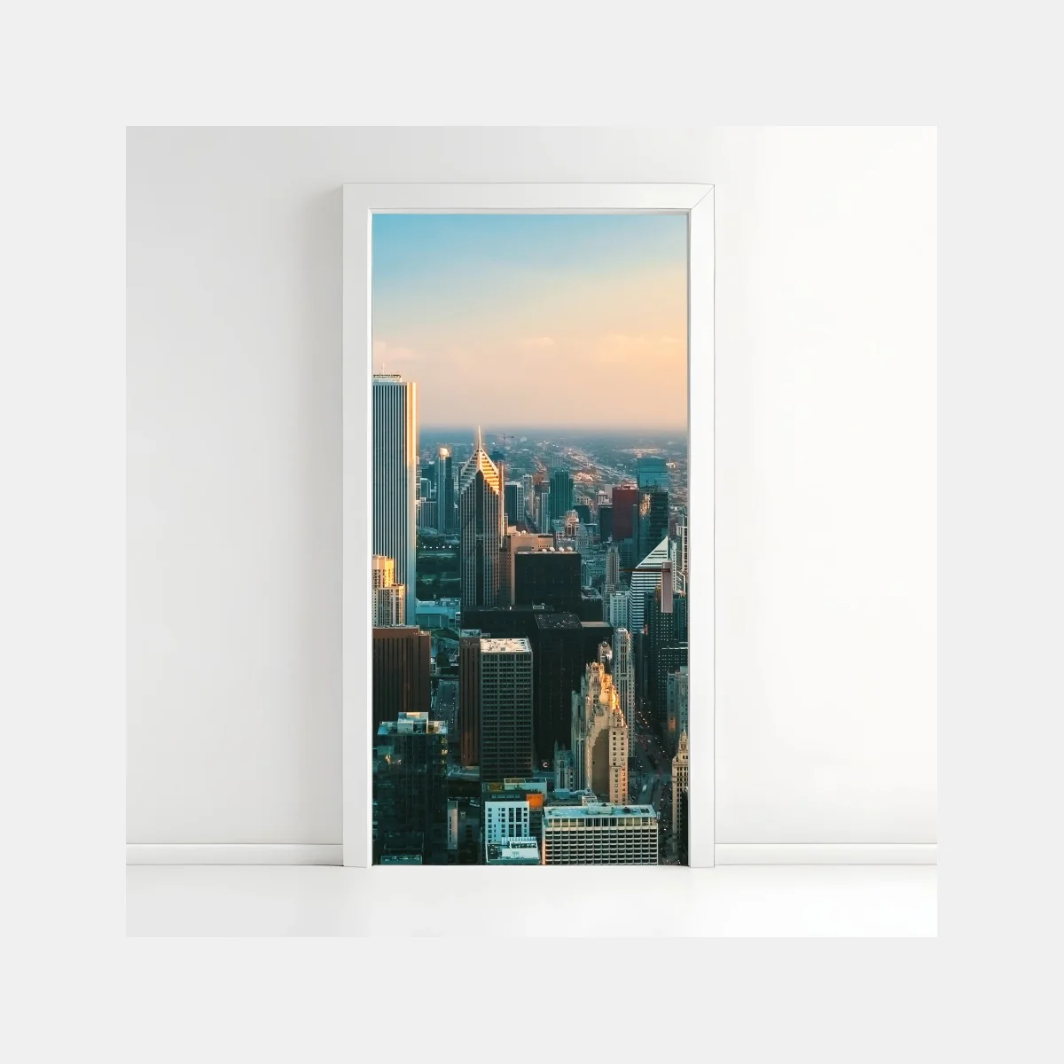 Pegatina para puerta puesta de sol sobre Chicago: horizonte urbano moderno – Pixers® Pegatina para puerta puesta de sol sobre Chicago: horizonte urbano moderno – Pixers®