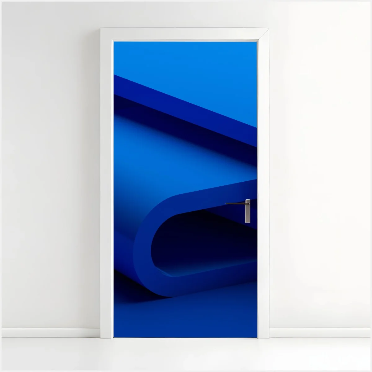 Pegatina para puerta curvas geométricas en azul profundo – Pixers® Pegatina para puerta curvas geométricas en azul profundo – Pixers®