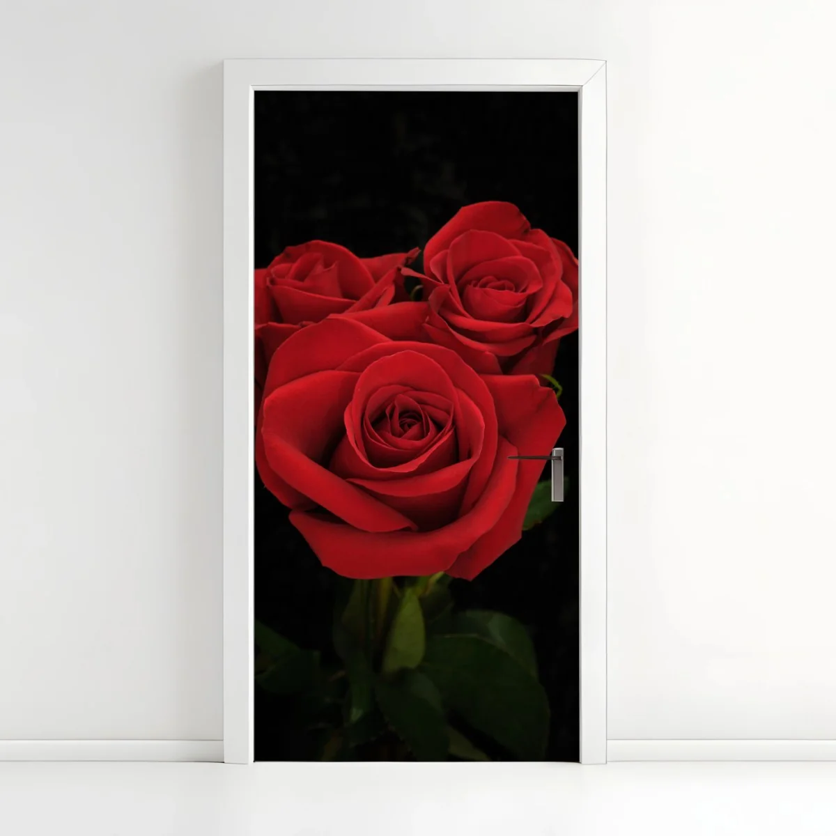 Pegatina para puerta rosas rojas sobre fondo negro – Pixers® Pegatina para puerta rosas rojas sobre fondo negro – Pixers®
