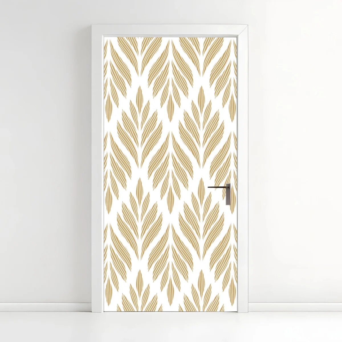 Pegatina para puerta motivo de hojas doradas sobre fondo blanco – Pixers® Pegatina para puerta motivo de hojas doradas sobre fondo blanco – Pixers®
