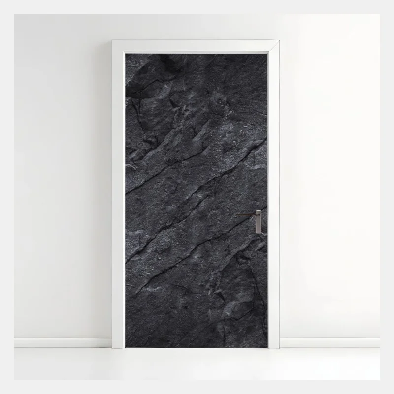 Pegatina para puerta muro de pizarra negra texturizada