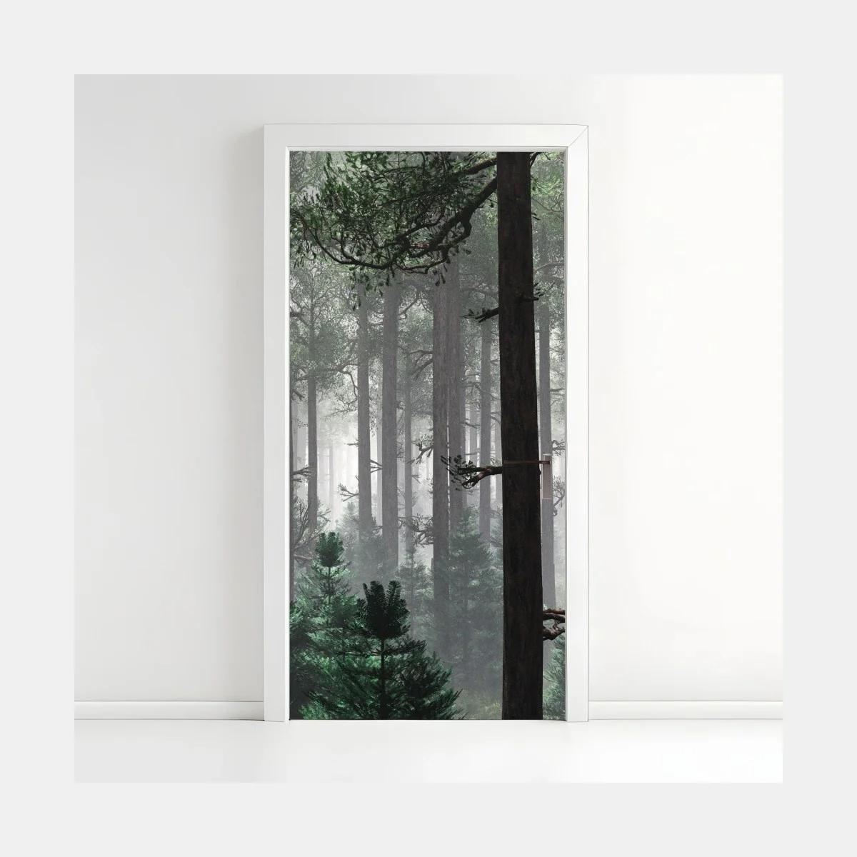 Pegatina para puerta bosque brumoso de pinos en calma – Pixers® Pegatina para puerta bosque brumoso de pinos en calma – Pixers®