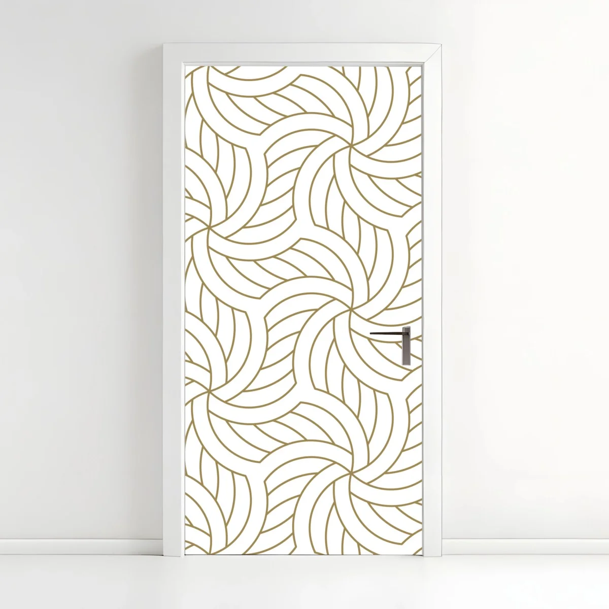 Pegatina para puerta patrón geométrico ondulado en dorado – Pixers® Pegatina para puerta patrón geométrico ondulado en dorado – Pixers®