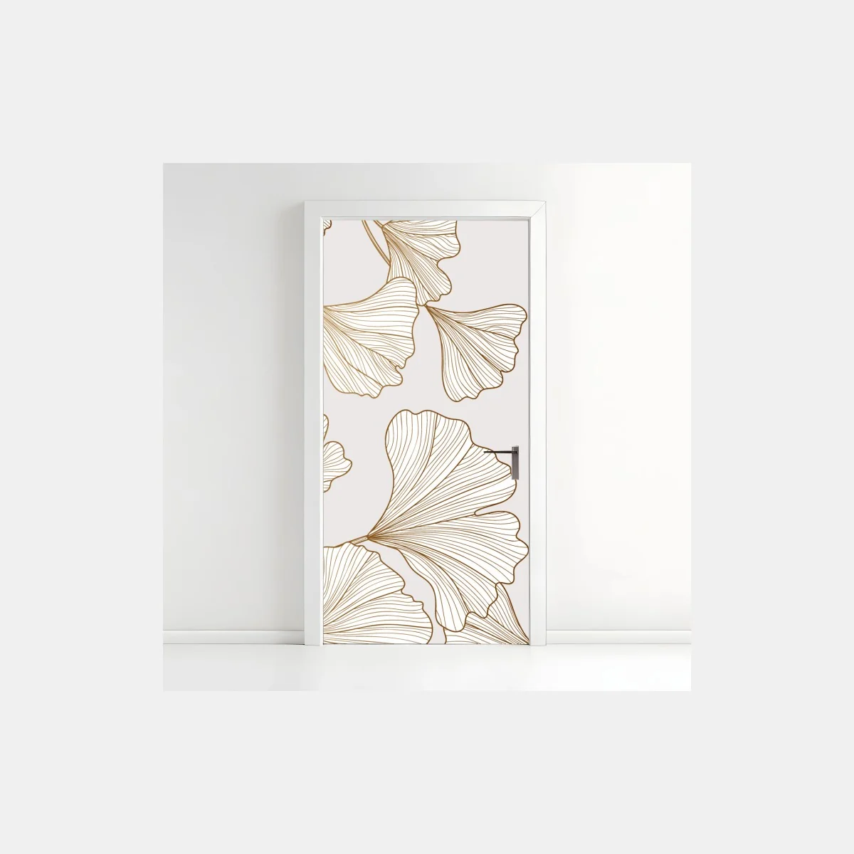 Pegatina para puerta hojas de ginkgo doradas sobre fondo neutro – Pixers® Pegatina para puerta hojas de ginkgo doradas sobre fondo neutro – Pixers®