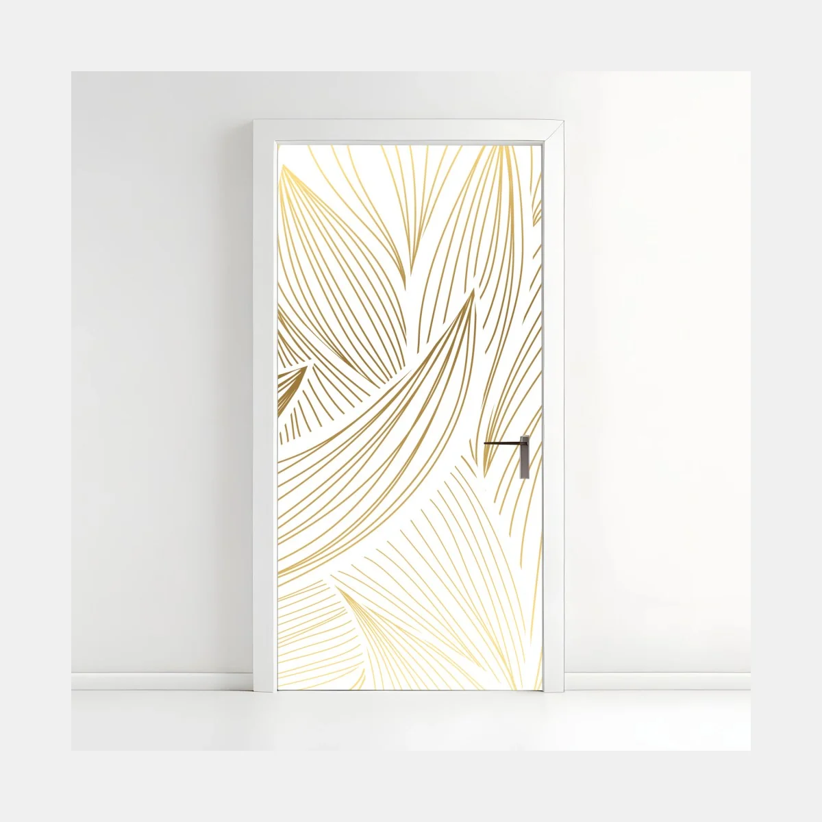 Pegatina para puerta diseño botánico dorado y minimalista – Pixers® Pegatina para puerta diseño botánico dorado y minimalista – Pixers®