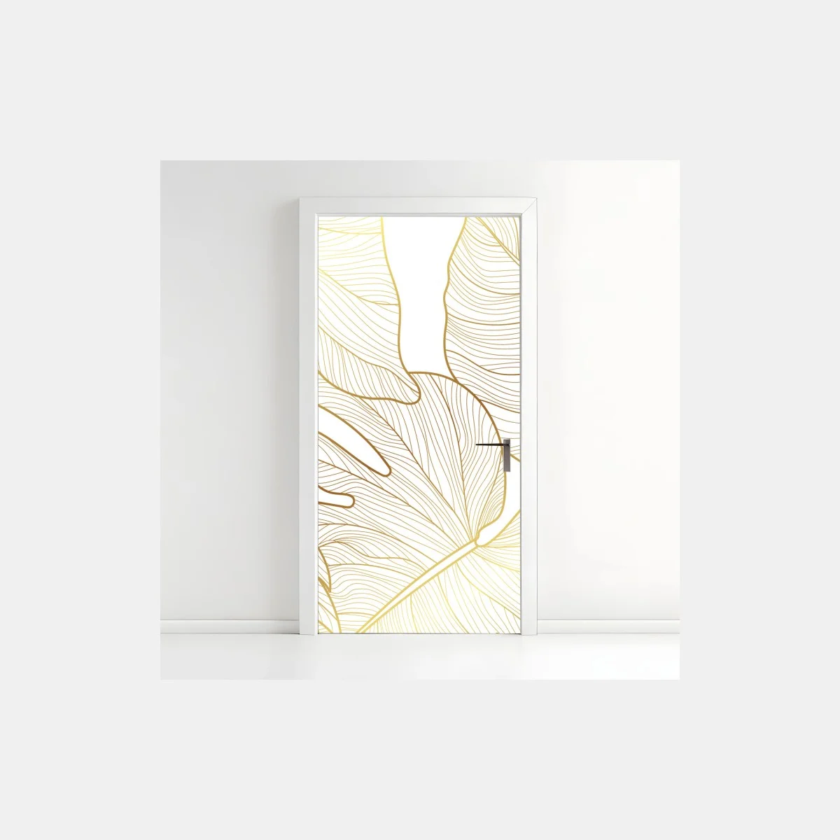 Pegatina para puerta diseño botánico de hojas doradas – Pixers® Pegatina para puerta diseño botánico de hojas doradas – Pixers®