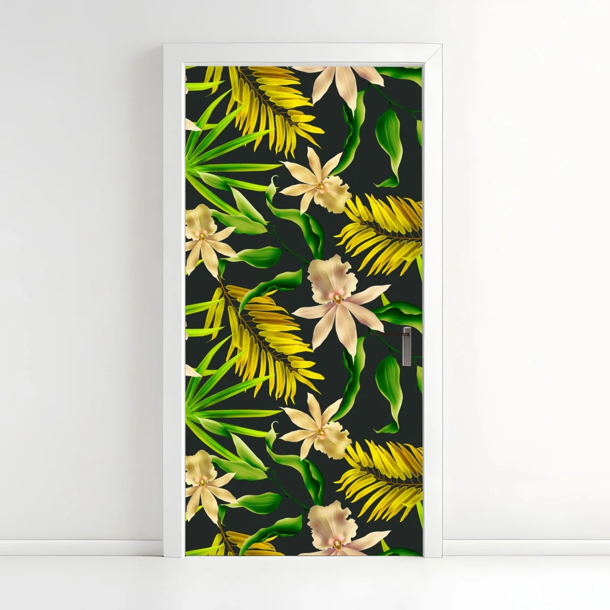 Pegatina para puerta estampado tropical de orquídeas sobre fondo oscuro – Pixers® Pegatina para puerta estampado tropical de orquídeas sobre fondo oscuro – Pixers®