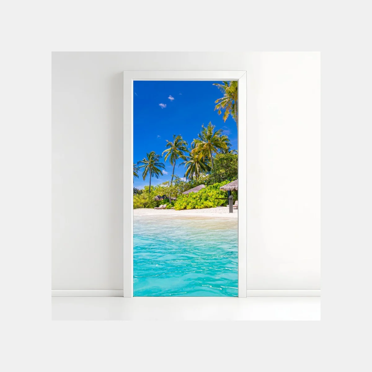 Pegatina para puerta escena de playa tropical con palmeras y aguas turquesa – Pixers® Pegatina para puerta escena de playa tropical con palmeras y aguas turquesa – Pixers®