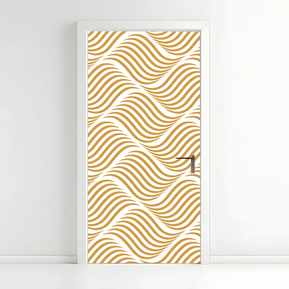 Pegatina para puerta patrón de ondas doradas geométrico – Pixers® Pegatina para puerta patrón de ondas doradas geométrico – Pixers®