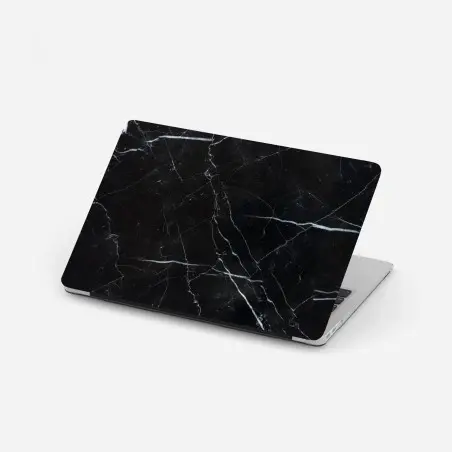 Pegatina para portátil textura de mármol marquina negro con vetas blancas – Pixers®