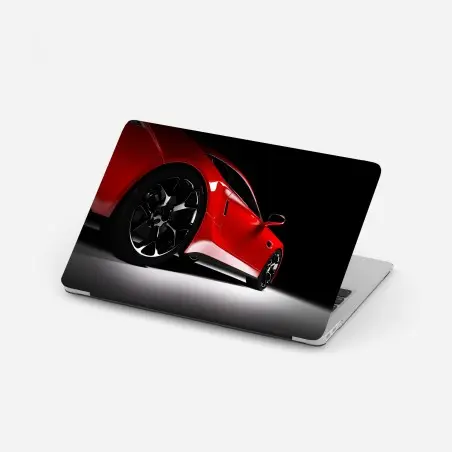 Pegatina para portátil detalle de deportivo rojo en perspectiva baja – Pixers®