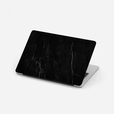 Pegatina para portátil mármol negro con vetas blancas y textura natural – Pixers®