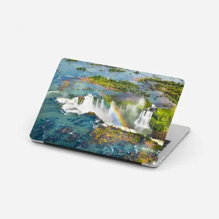 Pegatina para portátil cataratas del Iguazú: arcoíris sobre la selva – Pixers®