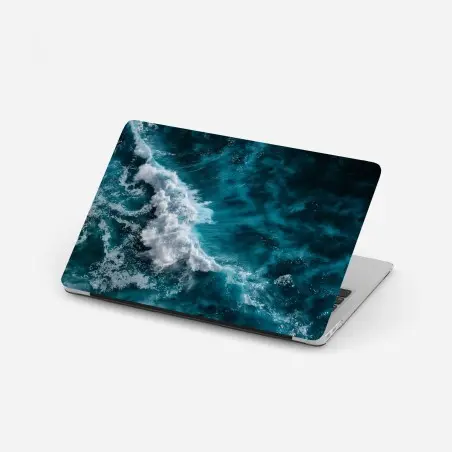 Pegatina para portátil olas turquesa desde el aire – Pixers®