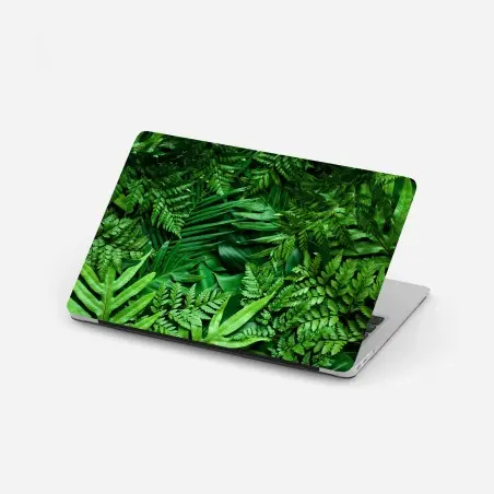 Pegatina para portátil follaje tropical exuberante en tonos verdes – Pixers®
