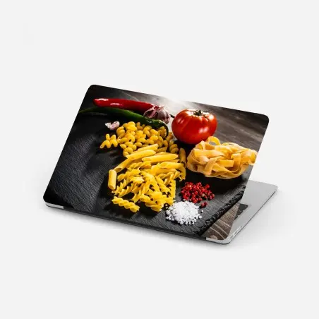 Pegatina para portátil composición de pasta y especias mediterráneas – Pixers®