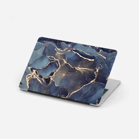 Pegatina para portátil sueño líquido en azul y dorado – Pixers®