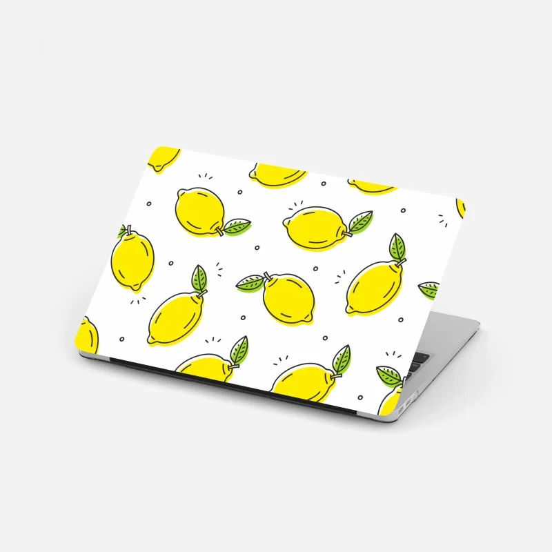 Pegatina para portátil patrón de limones vibrante y minimalista