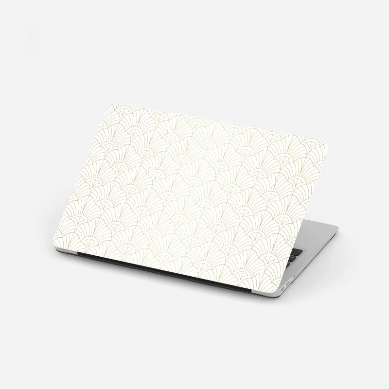 Pegatina para portátil elegante patrón geométrico art deco dorado