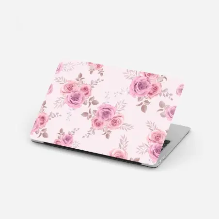 Pegatina para portátil patrón floral de rosas en tonos pastel – Pixers®