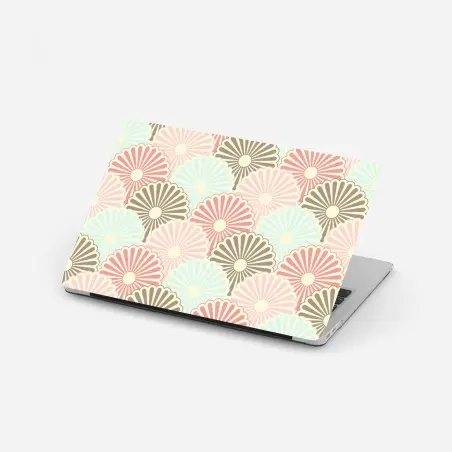 Pegatina para portátil diseño floral retro en tonos pastel – Pixers®